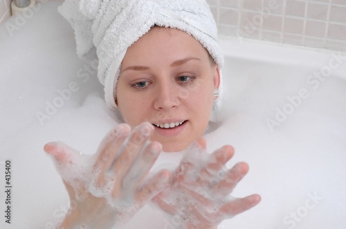 woman in bath