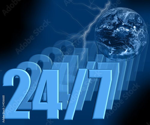 24/7 - always open 3d - earth & lightning