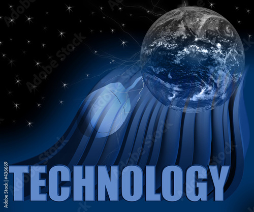 technology 3d globe and mouse