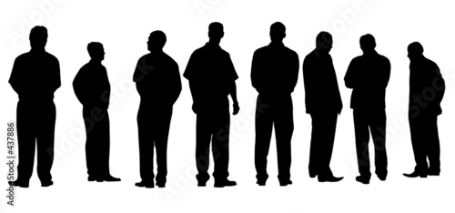 different businessmen isolated