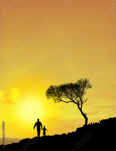 father and son (sun sky)