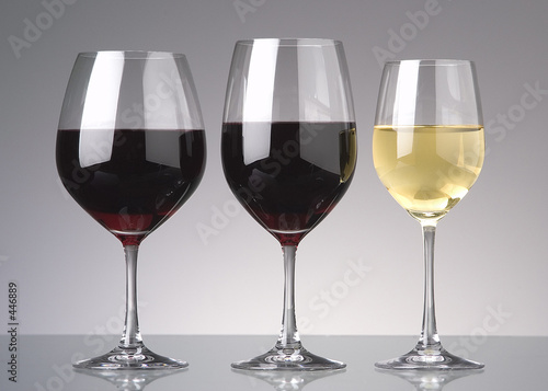 wine in glasses
