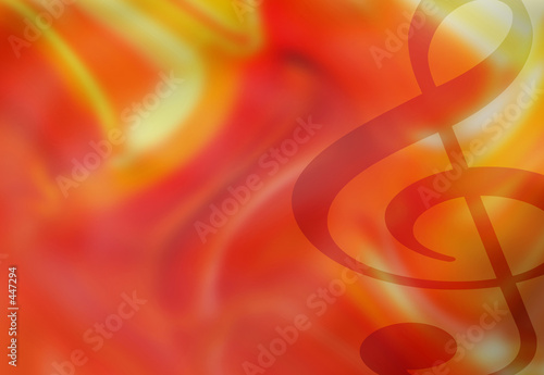 treble clef musical background illustration