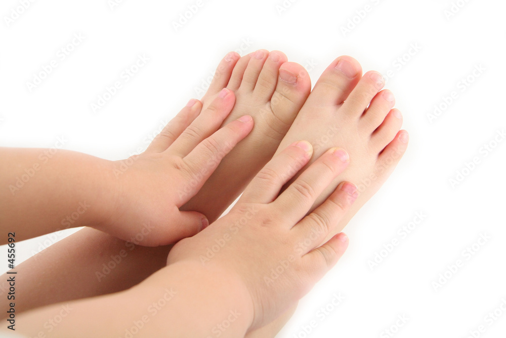 child hands and foot