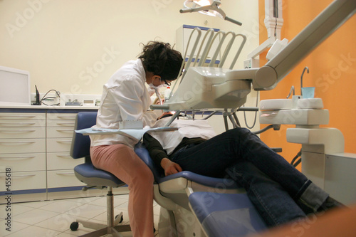 dentist working on patient