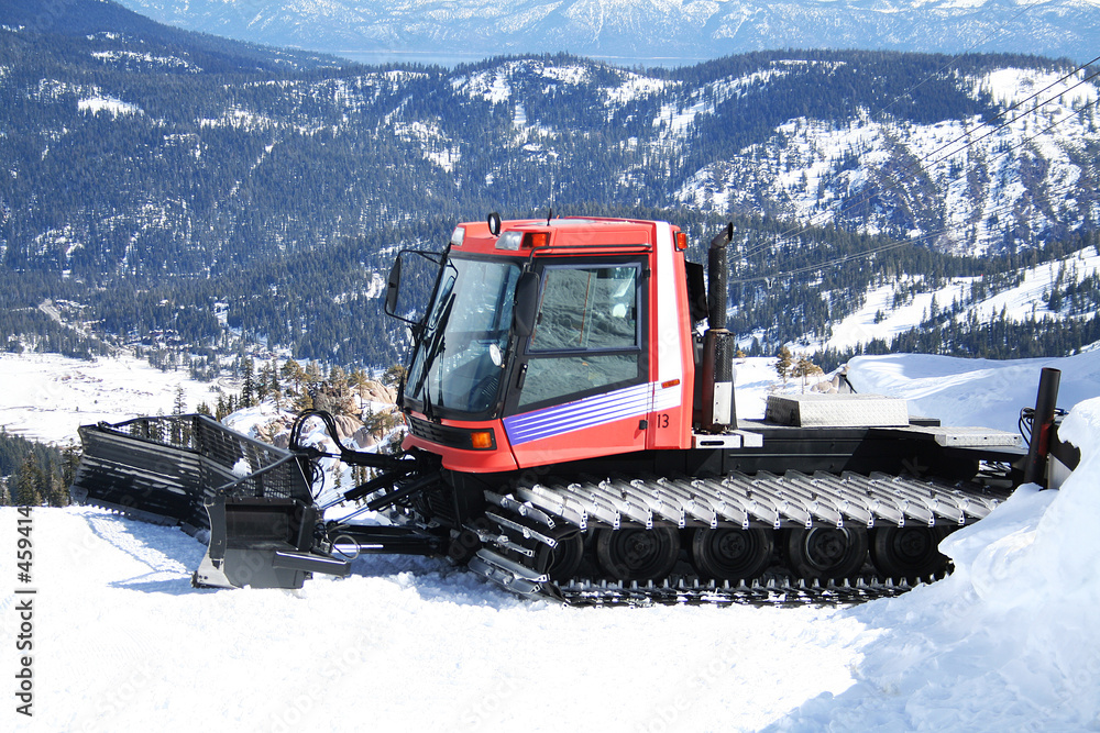 snowplow atop a mountain snowplow atop a mountain