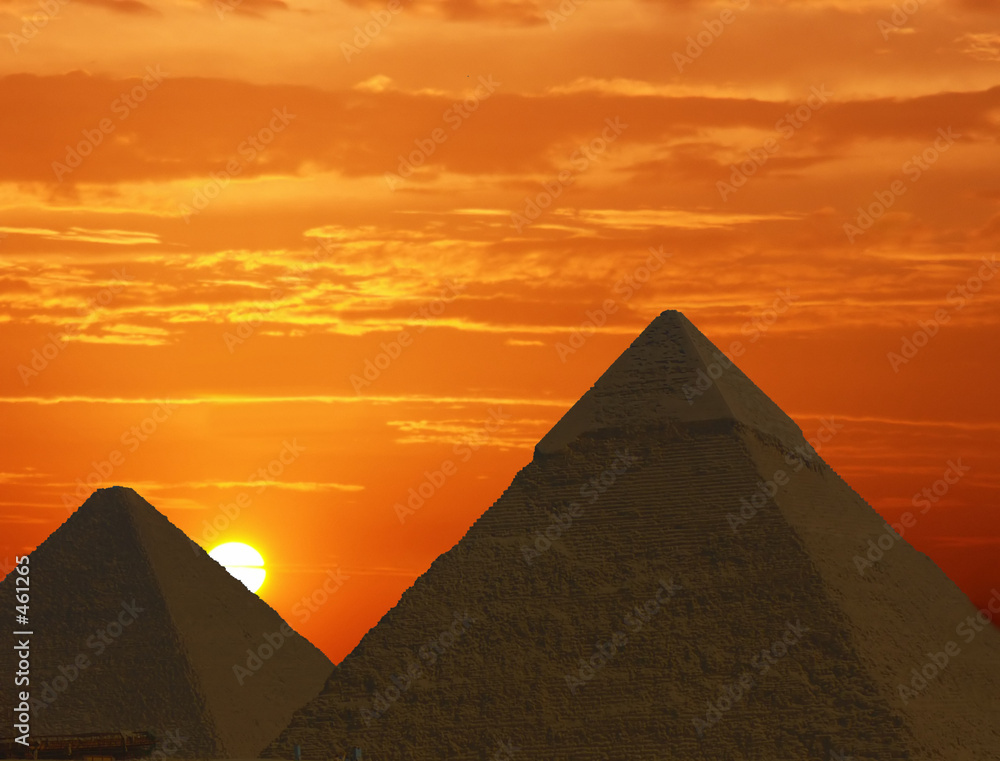 sunrise at the pyramids