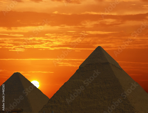 sunrise at the pyramids