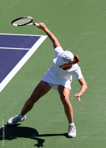 woman playing tennis © Galina Barskaya