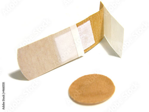 Fotótapéta Two shapes of adhesive bandages
