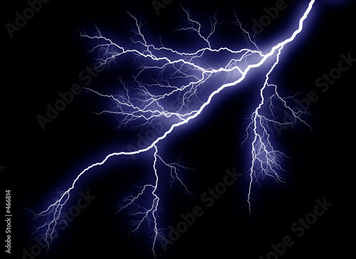 lightning strike Fototapet