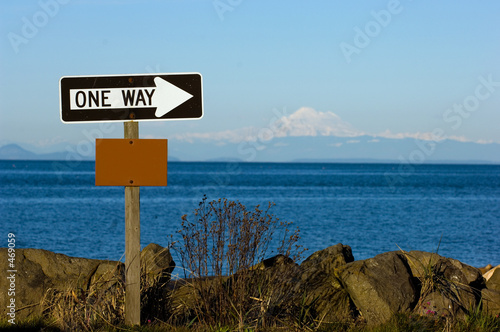 Slika na platnu one way sign