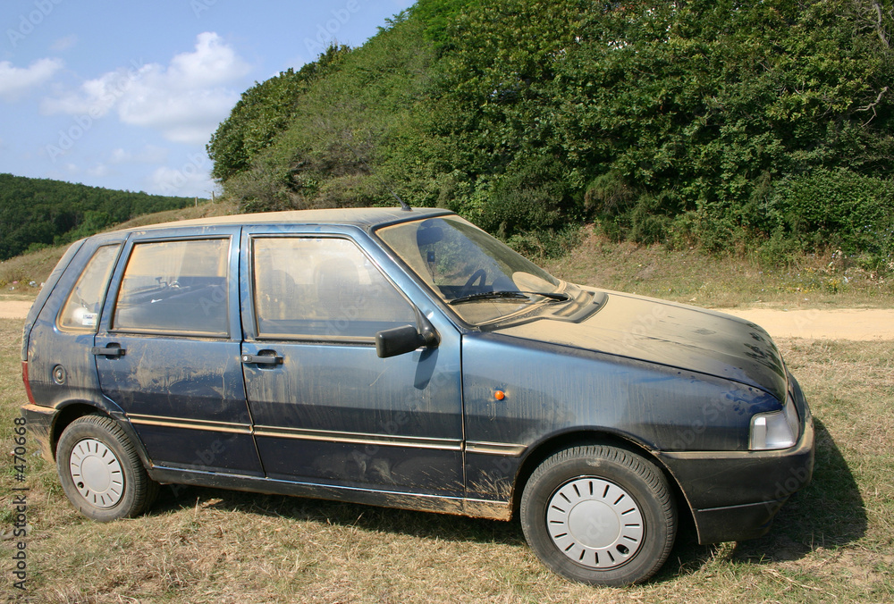 dusty car