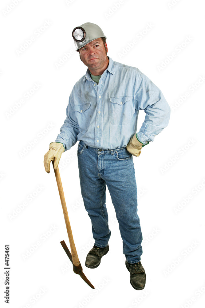 coal miner - leaning on pickax coal miner - leaning on pickax