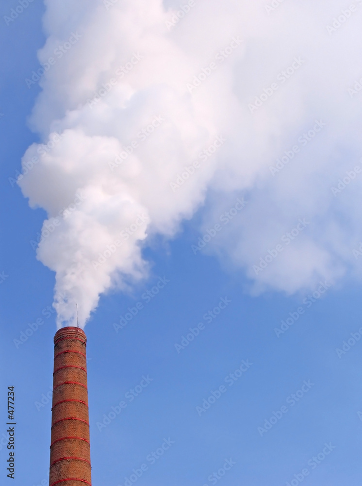 smoke above a pipe of boiler-house