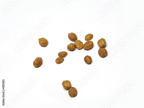 isolated honey roasted peanuts