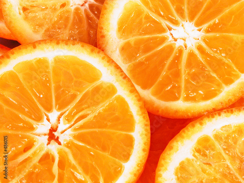 orange slices close up