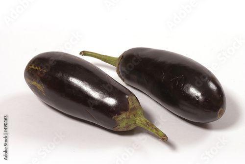 aubergine over white
