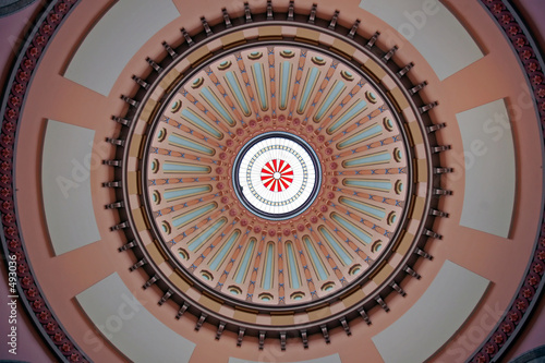 colorful ohio statehouse rotunda dome photo