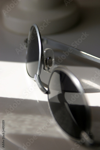 sunglasses on table in sunlight