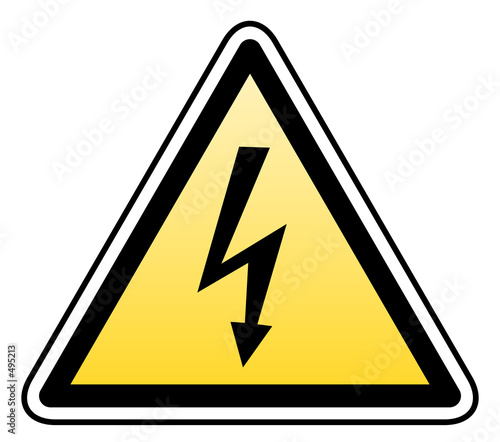 warning high voltage/electricity