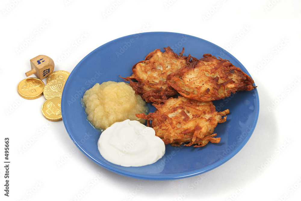 potato latkes & dreidel potato latkes & dreidel