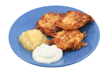 potato pancakes isolated