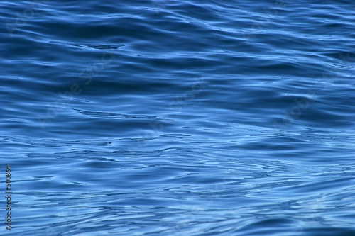 beautiful calm ripples on deep blue ocean on a bright sunny day