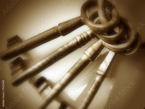 antique keys - brown