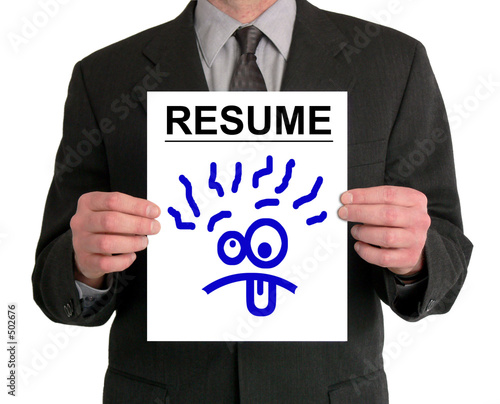 businessman presentation (resume - silly face)