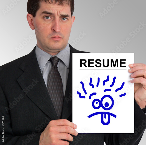 businessman side presentation (resume - silly face)