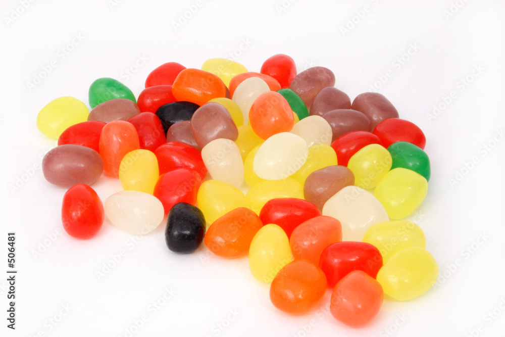 jelly beans over white jelly beans over white