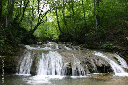 Fototapeta Naklejka Na Ścianę i Meble -  cascade dans une forêt