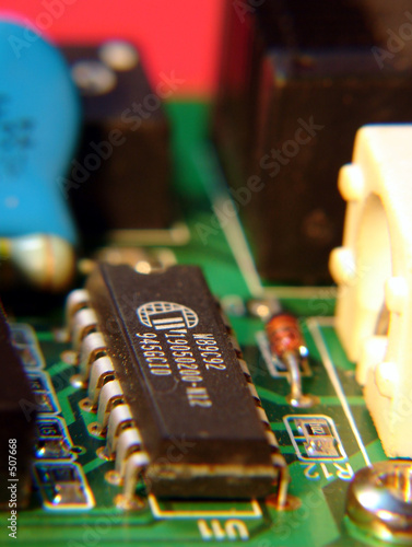 circuit board with components