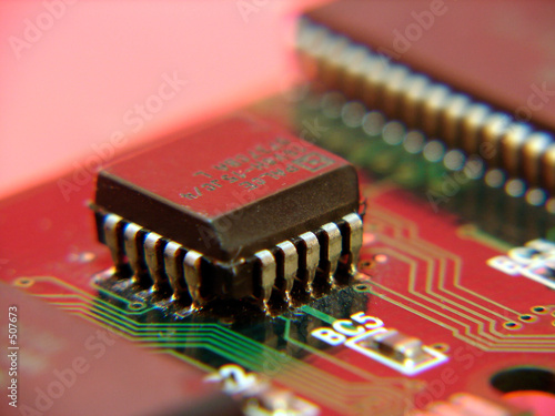 circuit board with components