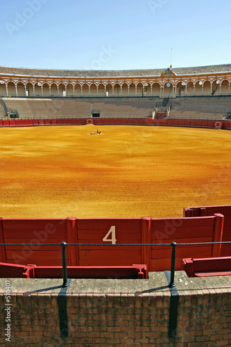 number 4 gate at large bullring in seville spain