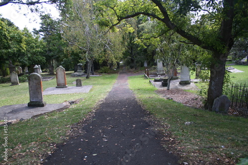 path in a cemetary