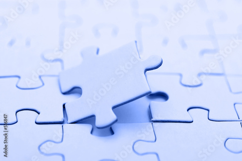 puzzle, blau