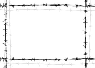 barbed wire frame