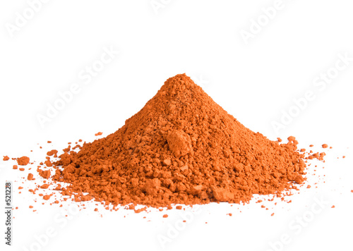 red ochre pigment pile