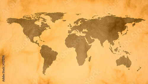 world map on vintage paper #521276