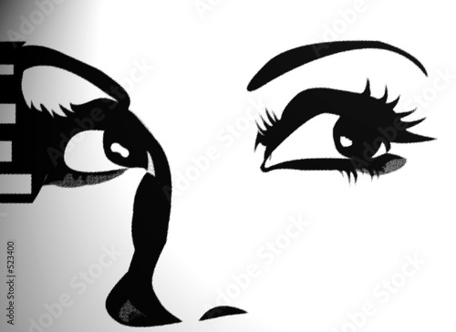 graphic eyes looking up