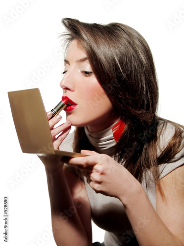 red lipstick