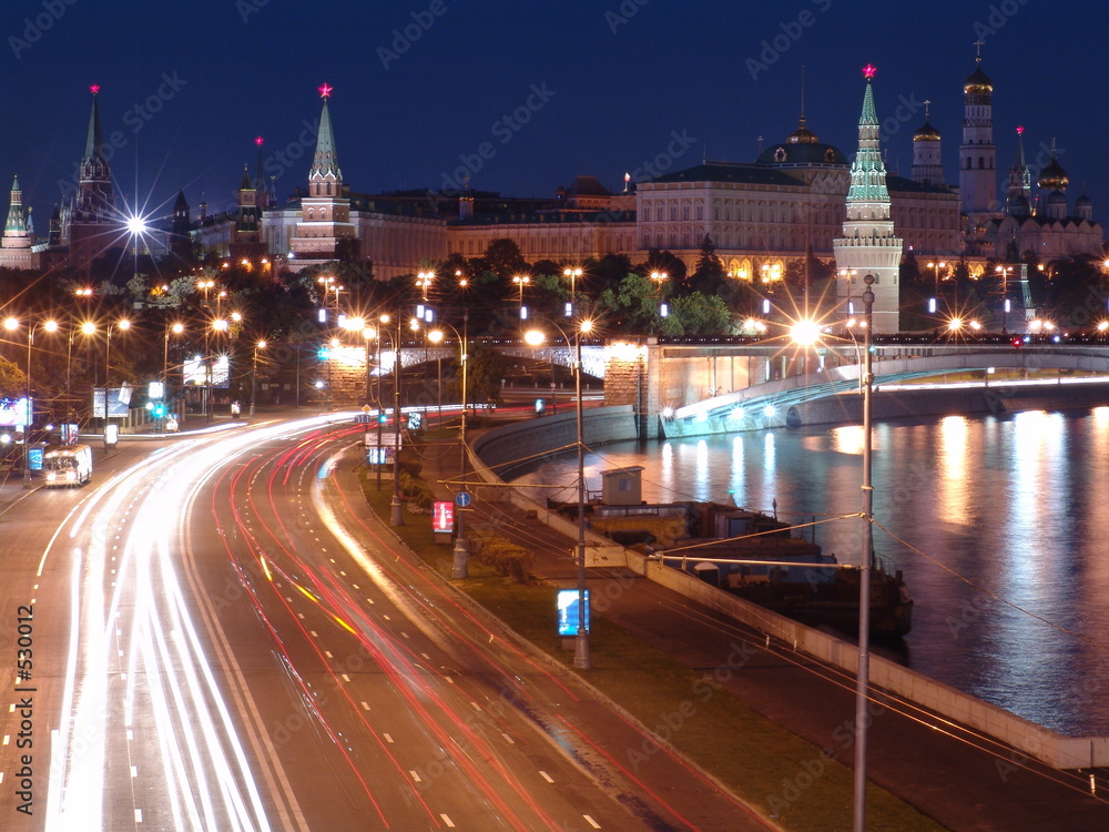 kremlin in the night