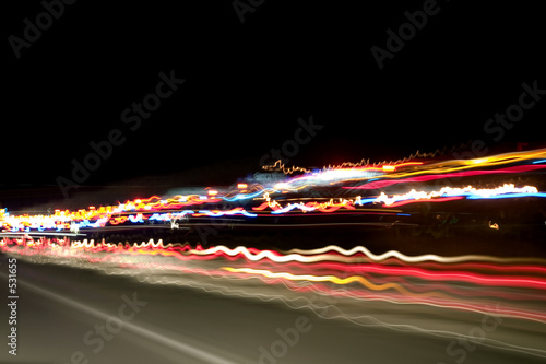 night lights on the highway