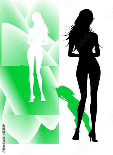 nice spoty girl standing silhouette