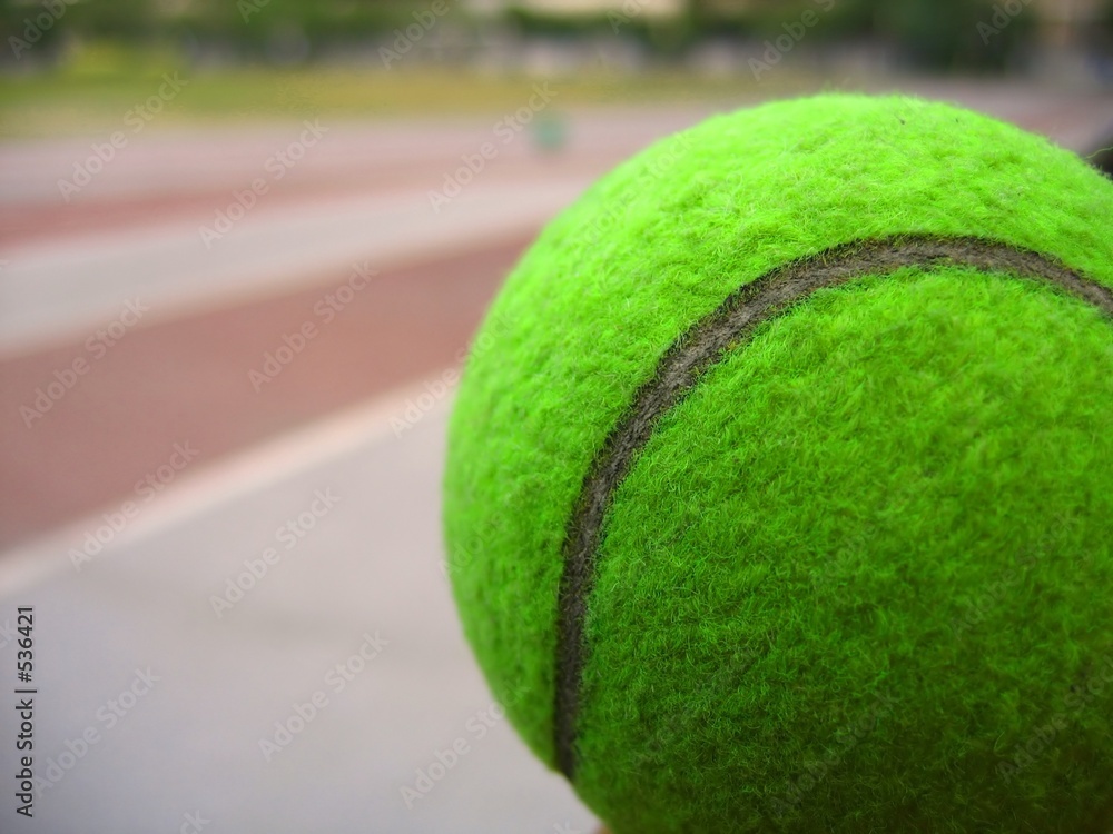 closeup of a tennis ball
