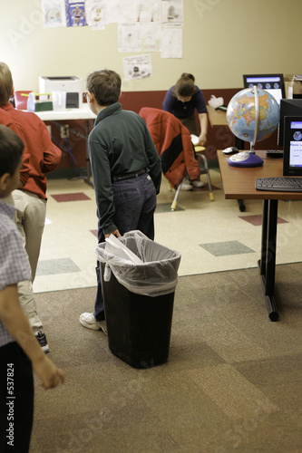 elementary school classroom cleanup
