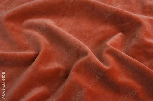 orange velvet fabric photo