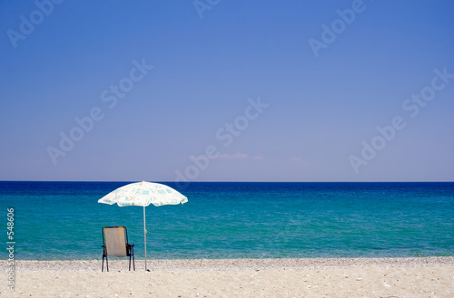 umbrella and chair at beach